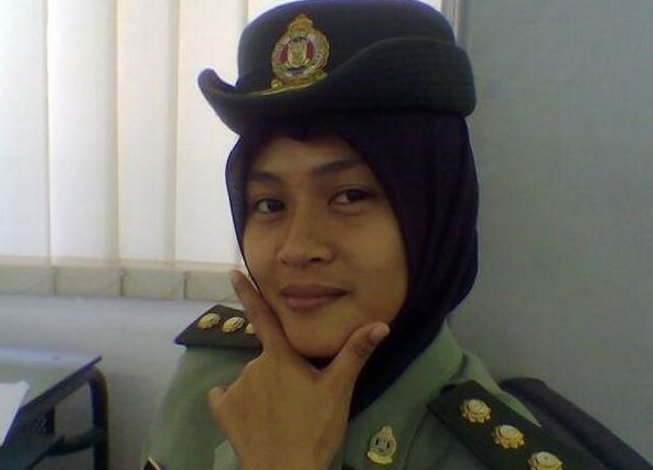 girl in a military