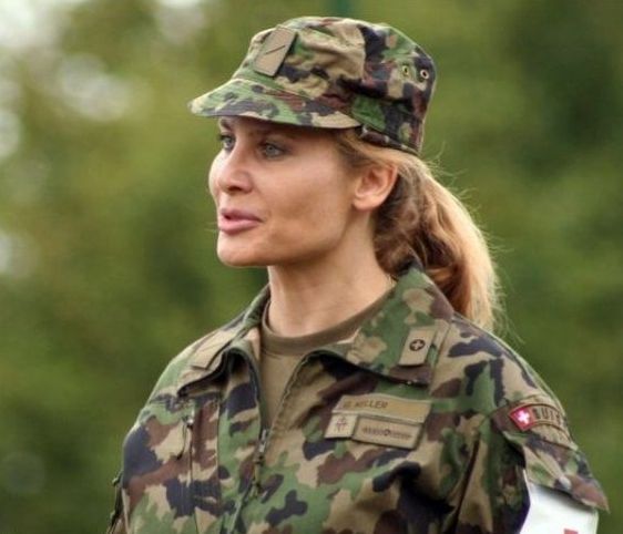 girl in a military