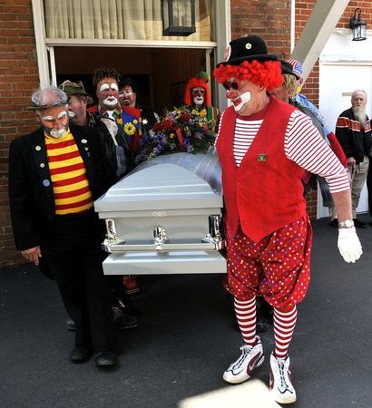 Clown, Norman Thompson, 79 years