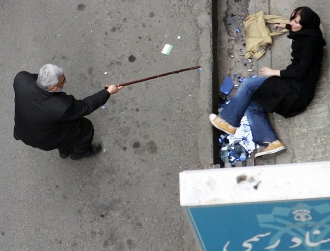 The riots in Tehran, Iran