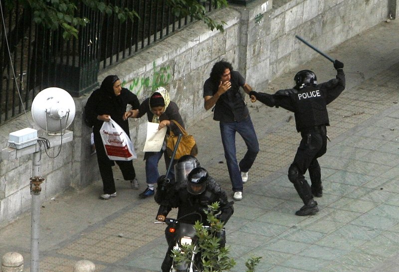 The riots in Tehran, Iran
