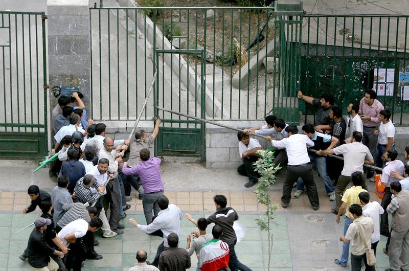 The riots in Tehran, Iran