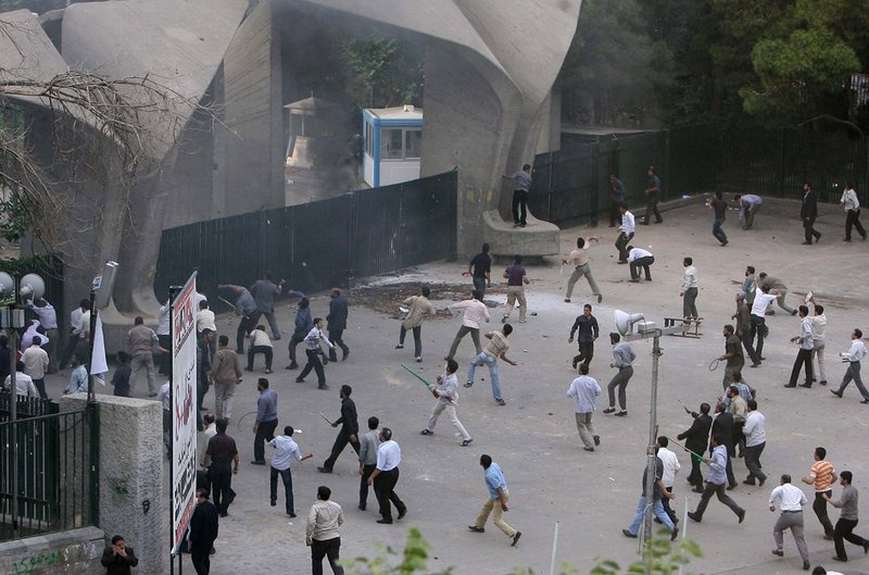 The riots in Tehran, Iran