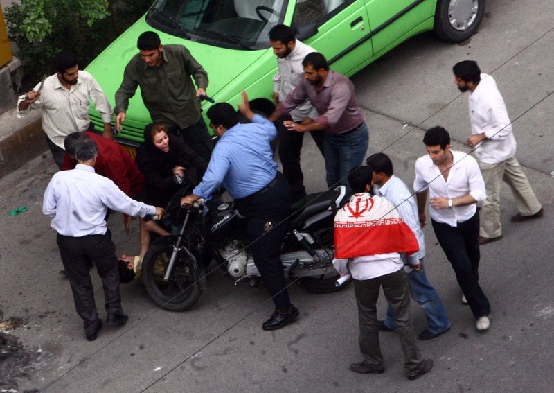 The riots in Tehran, Iran