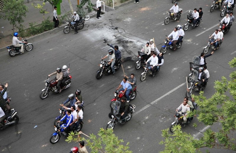 The riots in Tehran, Iran