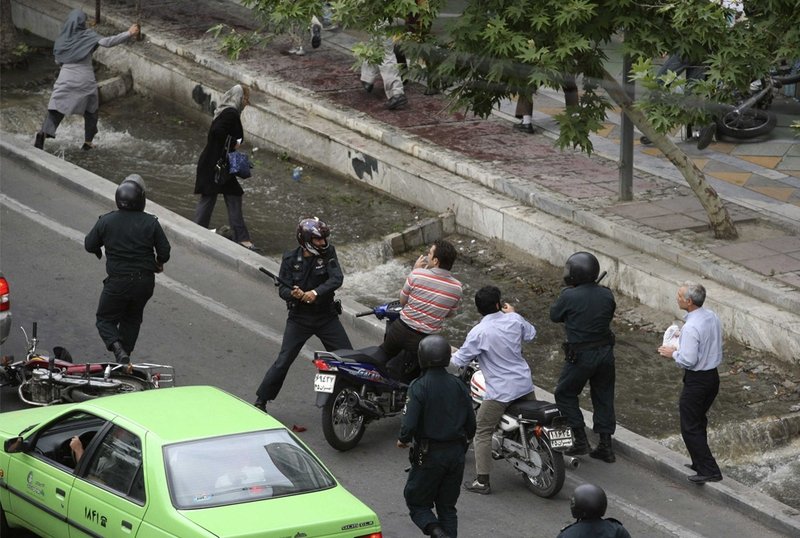 The riots in Tehran, Iran