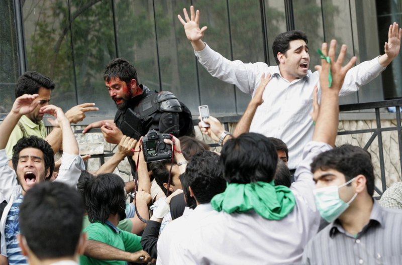 The riots in Tehran, Iran