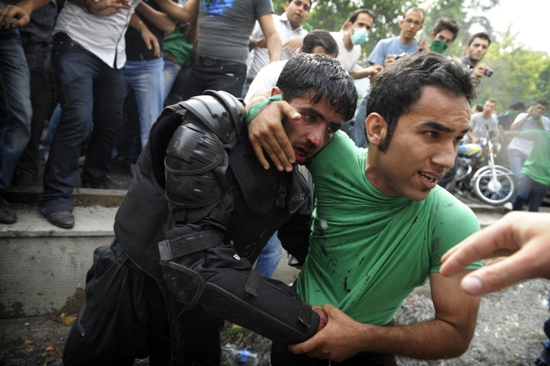 The riots in Tehran, Iran