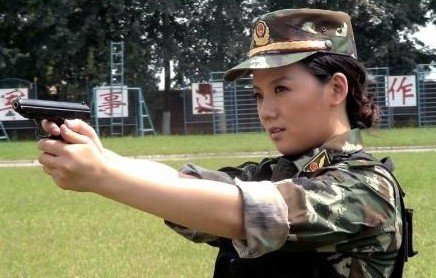 girl in a military