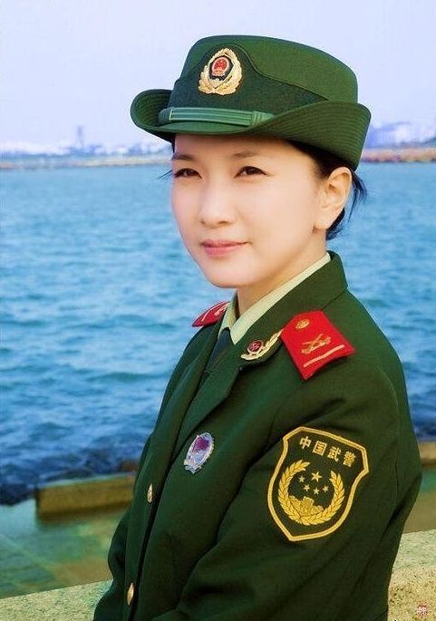 girl in a military