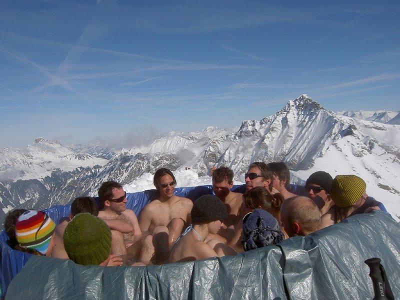 jacuzzi built in the mountains