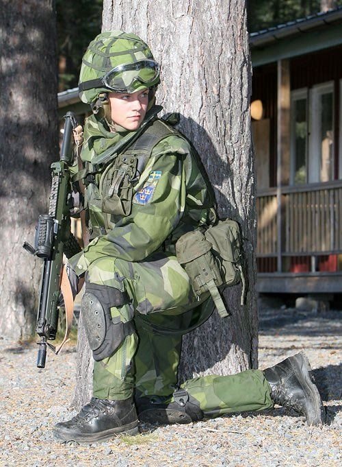 girl in a military