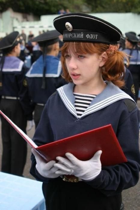 girl in a military