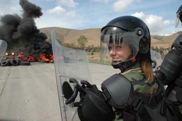 girl in a military