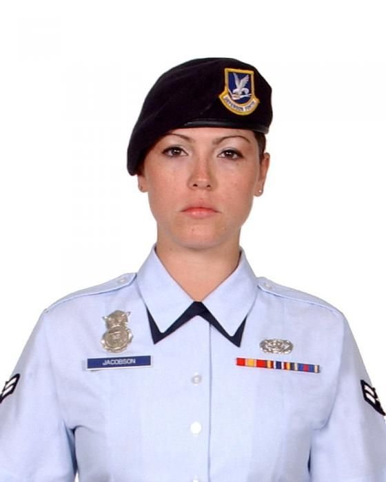 girl in a military