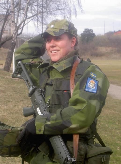 girl in a military