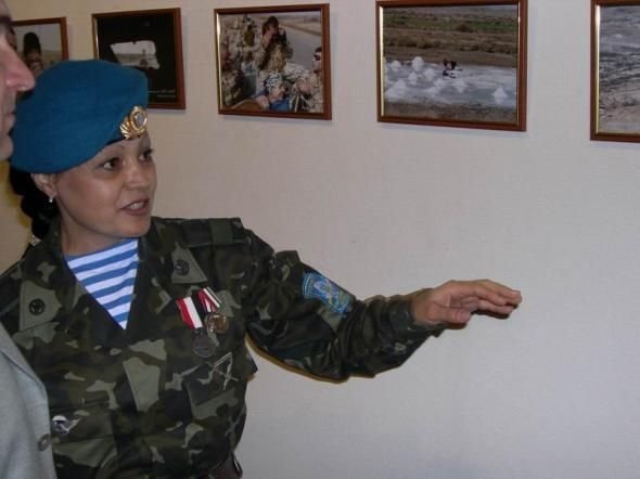 girl in a military