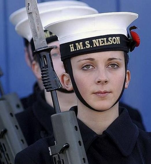 girl in a military