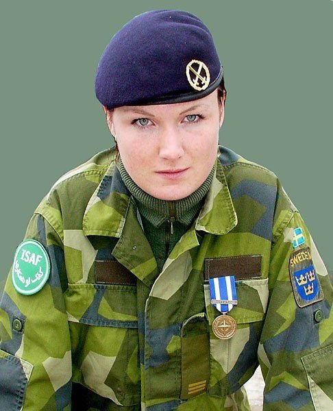 girl in a military