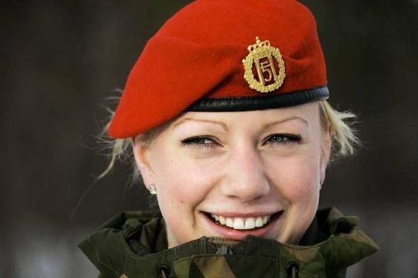 girl in a military