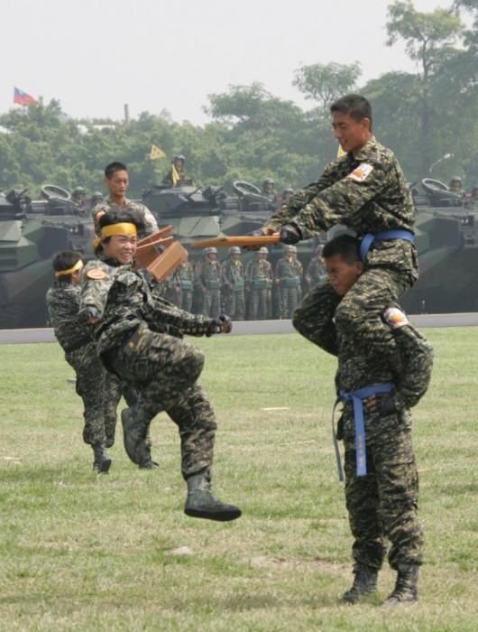 girl in a military