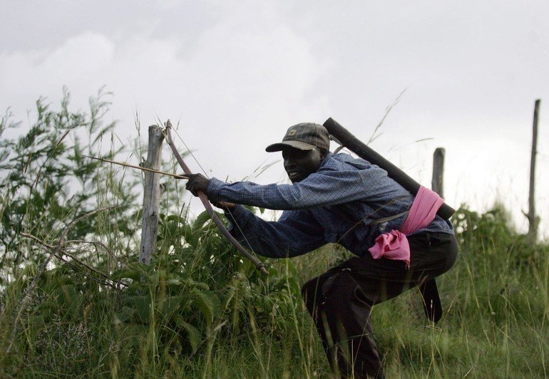 Traditional war event, Kenya, Africa