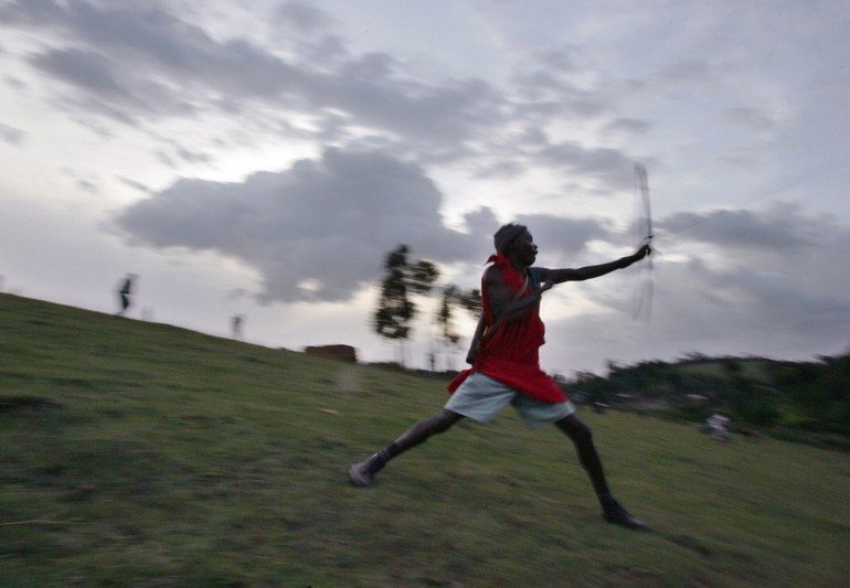 Traditional war event, Kenya, Africa