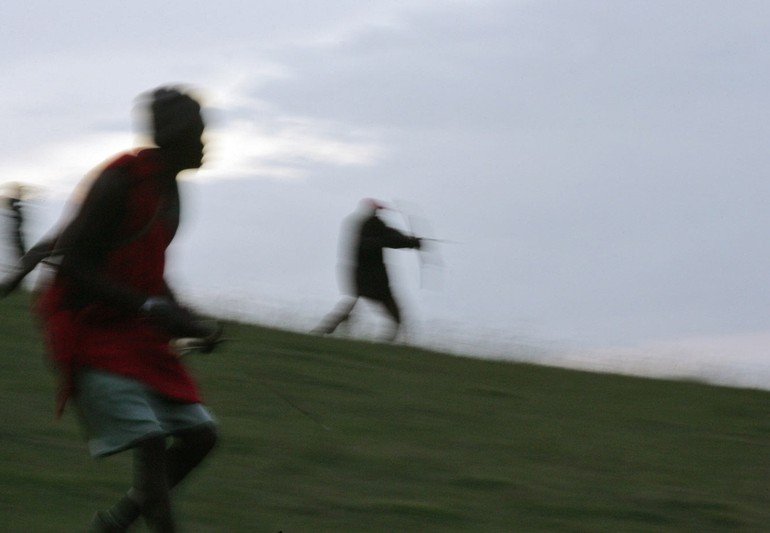 Traditional war event, Kenya, Africa