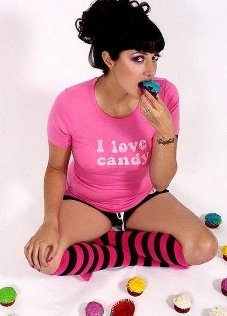 girl with sweets
