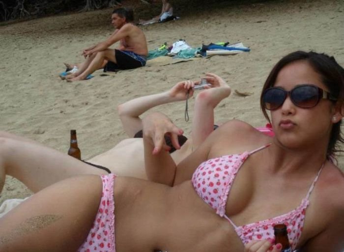 young summer and bikini beach girls