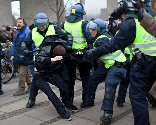 Riots conference on climate, UN summit, Copenhagen, Denmark