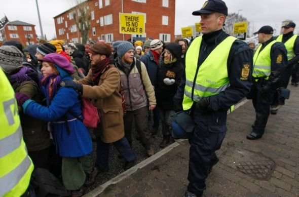 Riots conference on climate, UN summit, Copenhagen, Denmark