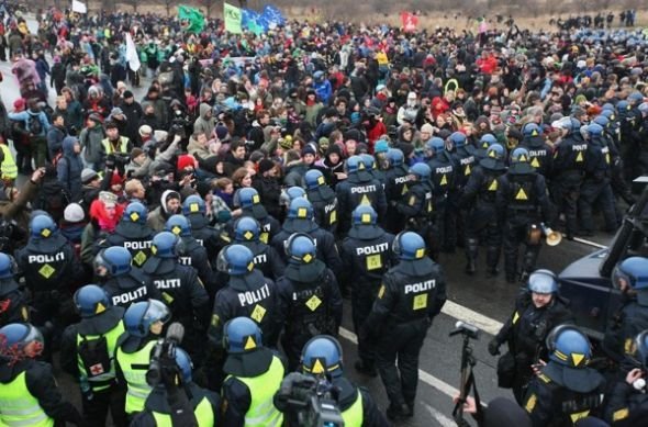 Riots conference on climate, UN summit, Copenhagen, Denmark