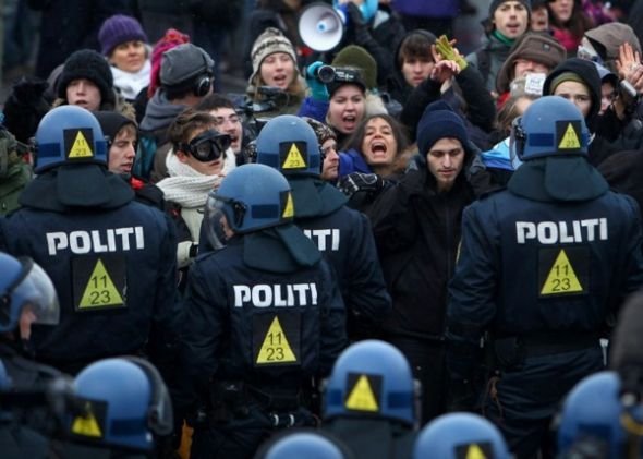 Riots conference on climate, UN summit, Copenhagen, Denmark