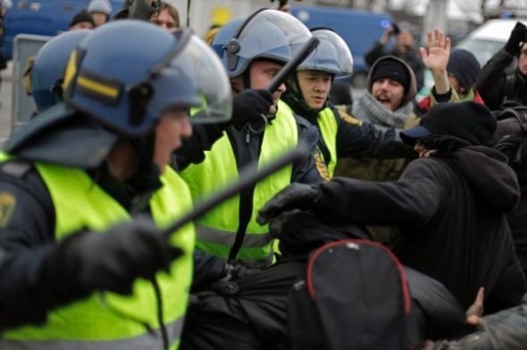 Riots conference on climate, UN summit, Copenhagen, Denmark