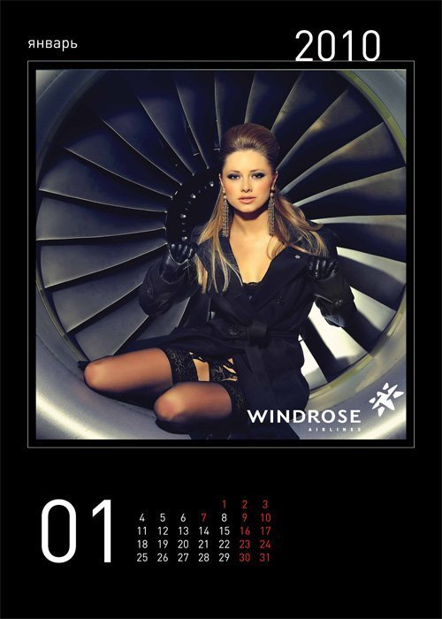 hot stewardesses calendar, windrose airlines