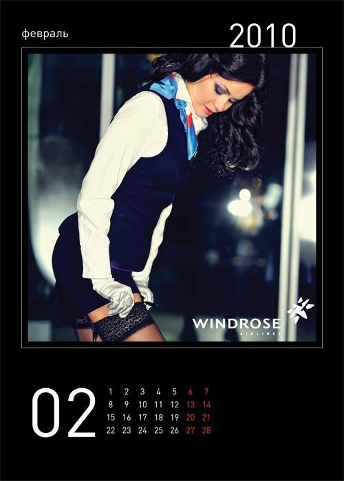 hot stewardesses calendar, windrose airlines