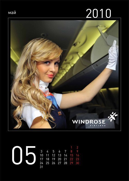 hot stewardesses calendar, windrose airlines