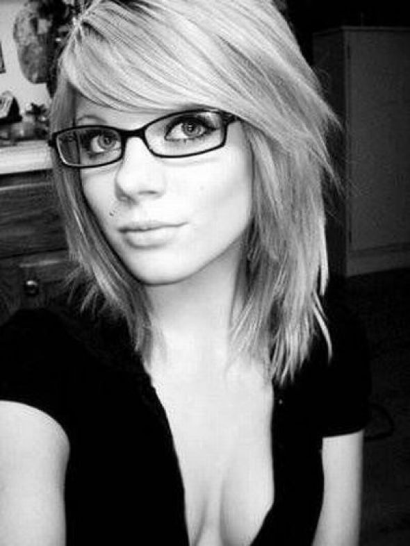 girl with glasses