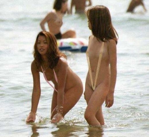 young summer and bikini beach girls