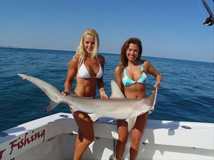 young fishing girl