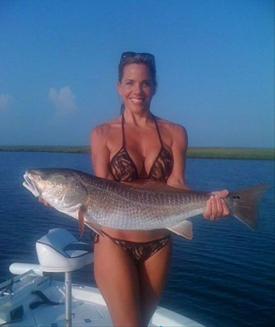 young fishing girl