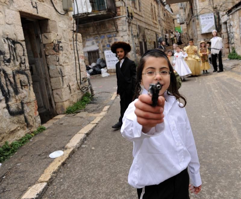 Celebrating Purim in Jerusalem, Israel