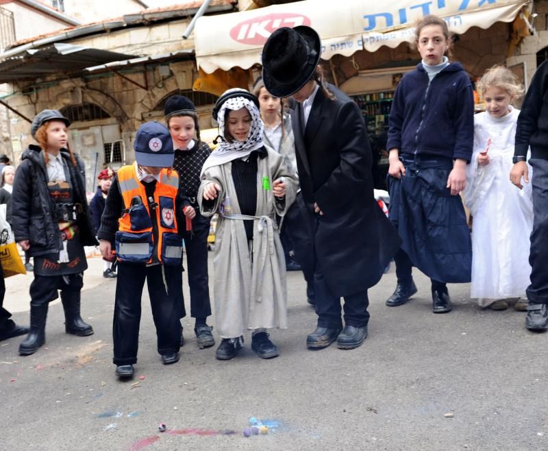 Celebrating Purim in Jerusalem, Israel