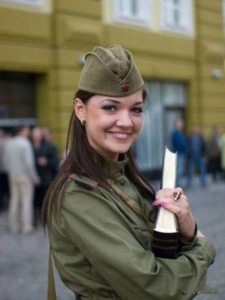 girl in a military