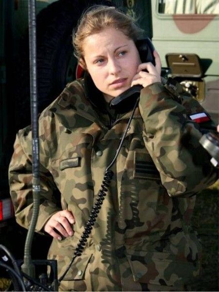 girl in a military