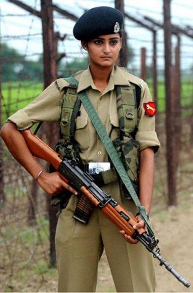 girl in a military