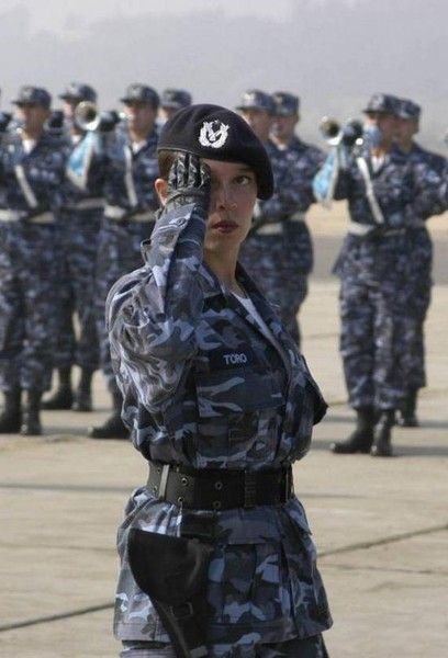 girl in a military