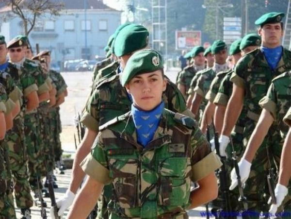 girl in a military