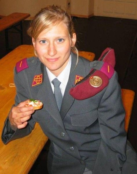 girl in a military
